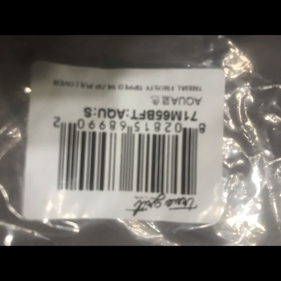 True Grit Aqua Tribal Frosty Tipped 1/4 Zip - Picture 4 of 4